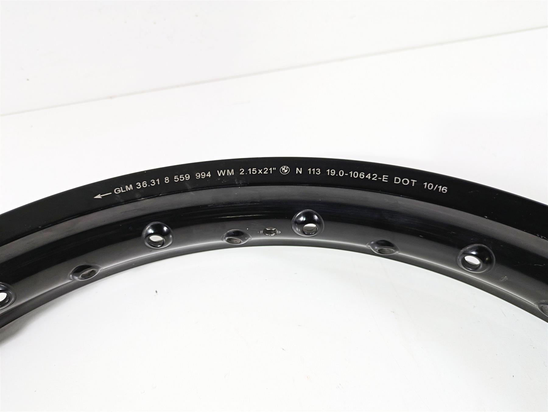 2017 BMW F800GS Adv K75 2.15x21 Front Spoke Rim 2.5mm Wobble 36317720081 {{ shop.shopifyCountryName }} - Mototech271