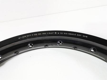 2017 BMW F800GS Adv K75 2.15x21 Front Spoke Rim 2.5mm Wobble 36317720081 {{ shop.shopifyCountryName }} - Mototech271