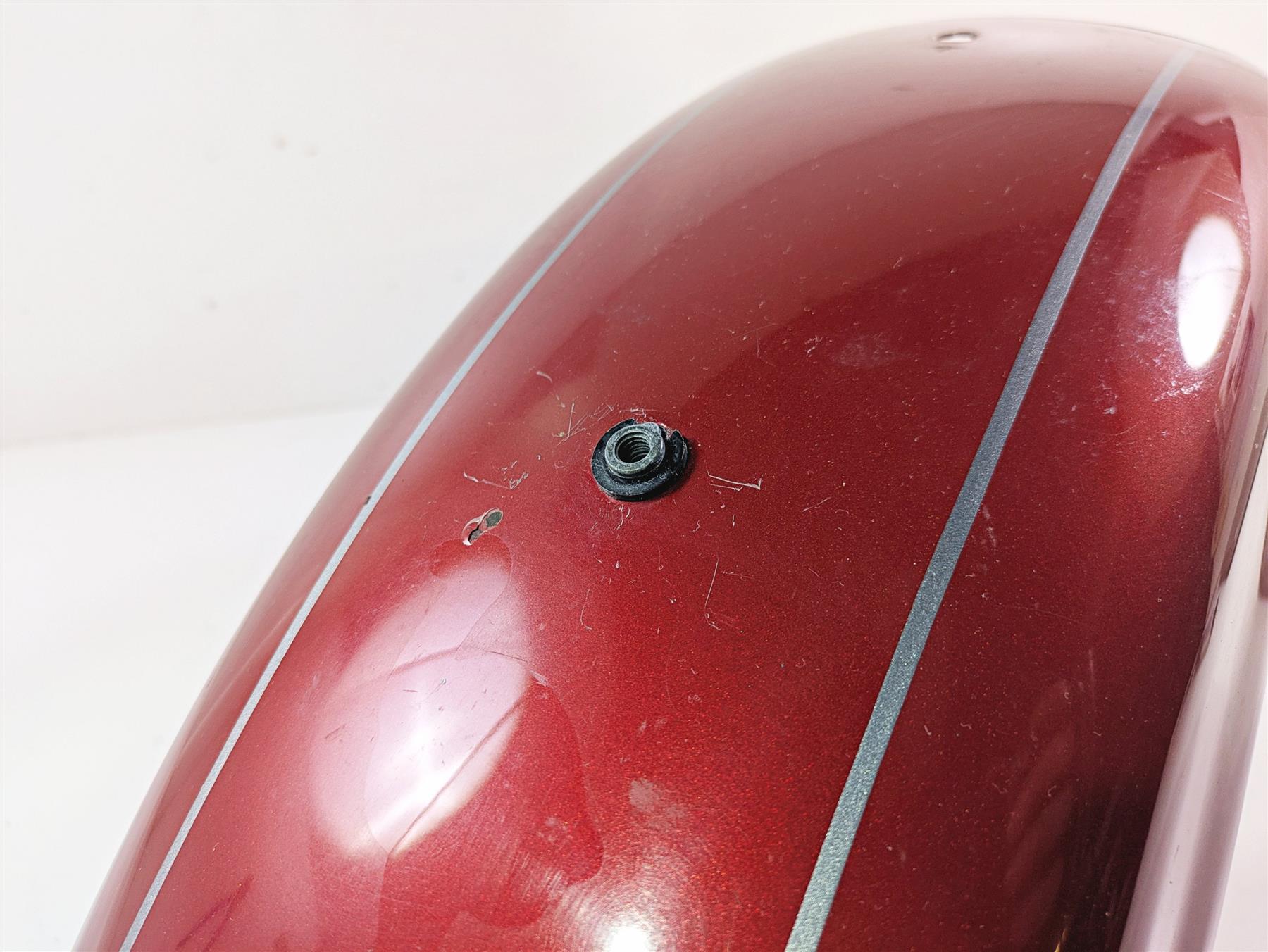2007 Harley Sportster XL1200 C Rear Fender Fire Red Pearl Silver Stripe 59847-10 {{ shop.shopifyCountryName }} - Mototech271
