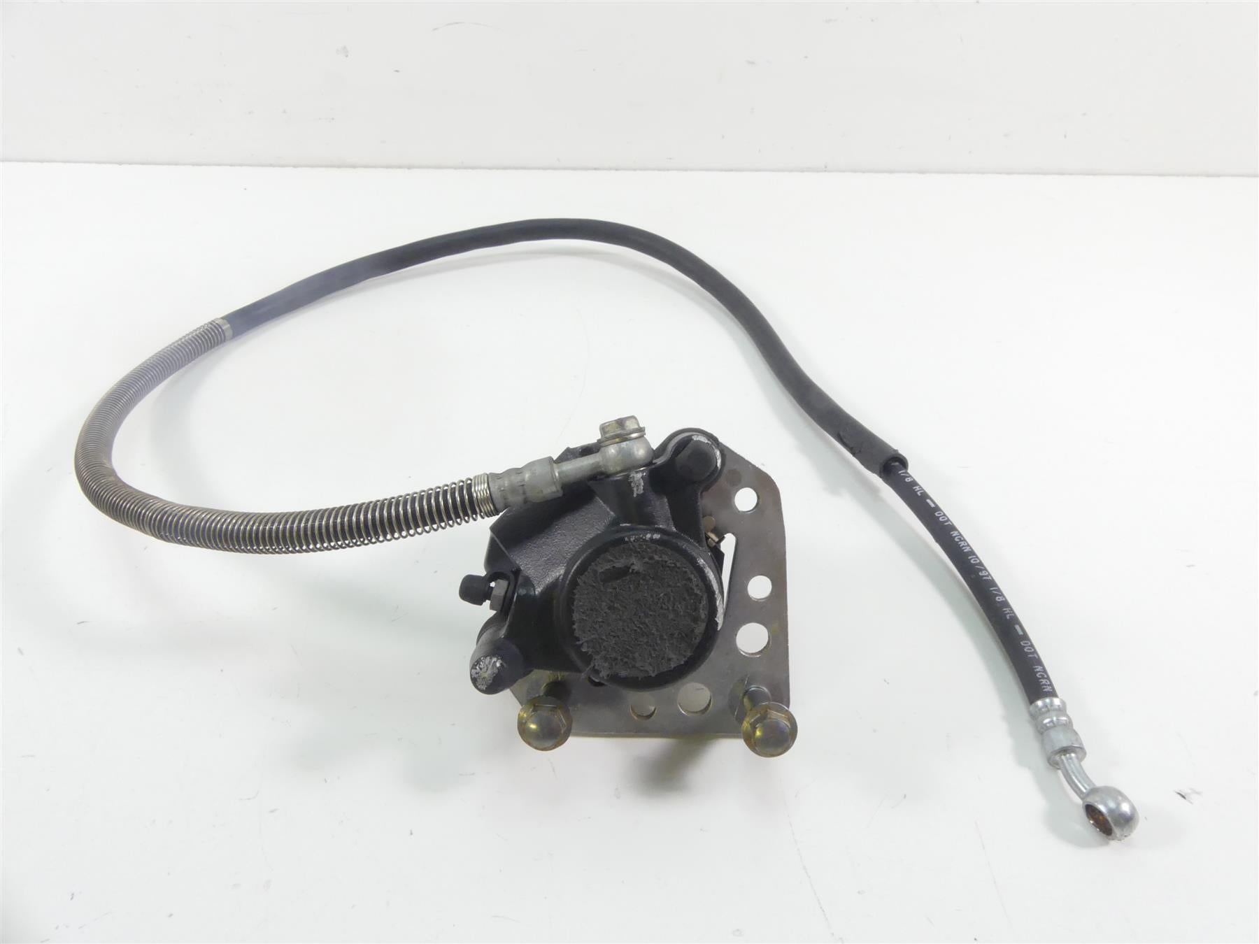 1998 Kawasaki VN800 Vulcan Front Brake Caliper Bracket & Line 43041-1487-GN {{ shop.shopifyCountryName }} - Mototech271