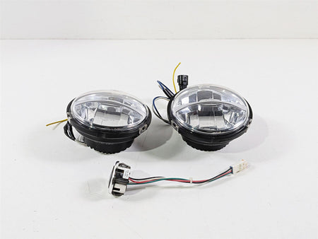 2015 Indian Chieftain Front Fog Spot Passing Light Lamp + Knob Set -Read 2412962-Mototech271