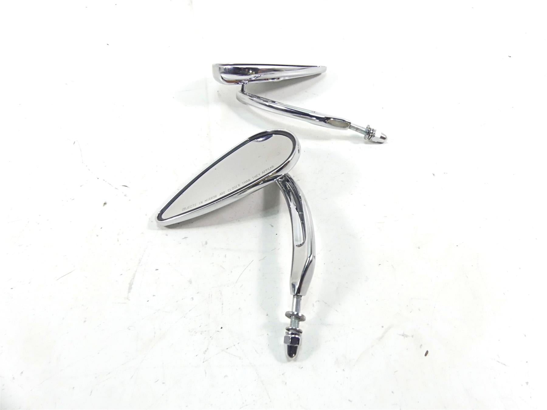 2002 Harley FLSTCI Softail Heritage Willi G Skull Teardrop Mirror Set 91315-04 {{ shop.shopifyCountryName }} - Mototech271