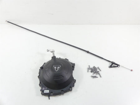 2020 Triumph Speed Triple RS 1050 Engine Side Clutch Cover & Cable Set T1261710 {{ shop.shopifyCountryName }} - Mototech271