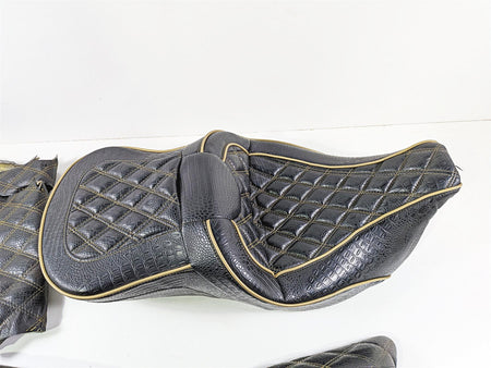 2017 Harley Touring FLHXS Street Glide Aftermarket Alligator Skin Seat Side & Fron Cover Set {{ shop.shopifyCountryName }} - Mototech271