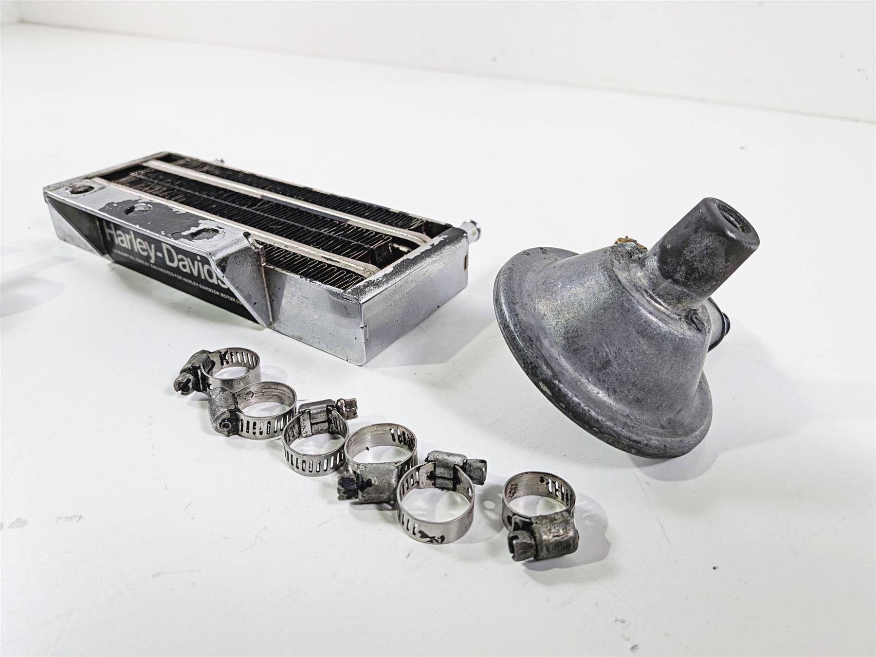 1990 Harley Touring FLHTC Electra Glide Lockhart Oil Cooler Set 233984 {{ shop.shopifyCountryName }} - Mototech271
