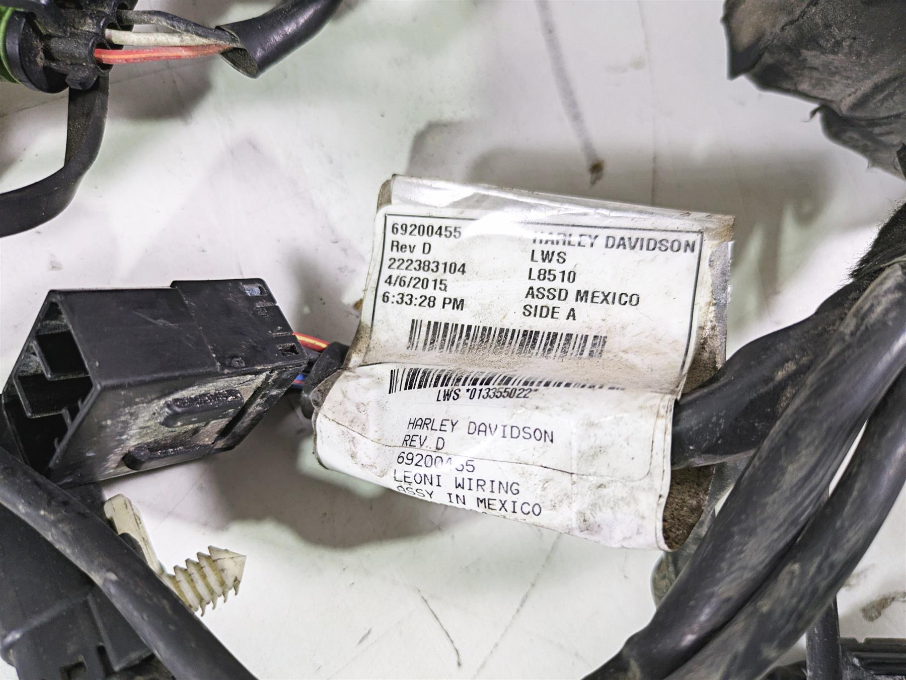 2015 Harley FXDL Dyna Low Rider Main Wiring Harness Loom -No Abs 71072-12A {{ shop.shopifyCountryName }} - Mototech271
