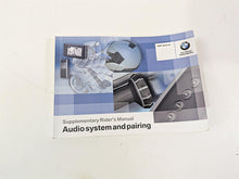 Load image into Gallery viewer, 2016 BMW R1200RT K52 Audio System Pairing Risers Owner Manual  01418551487
