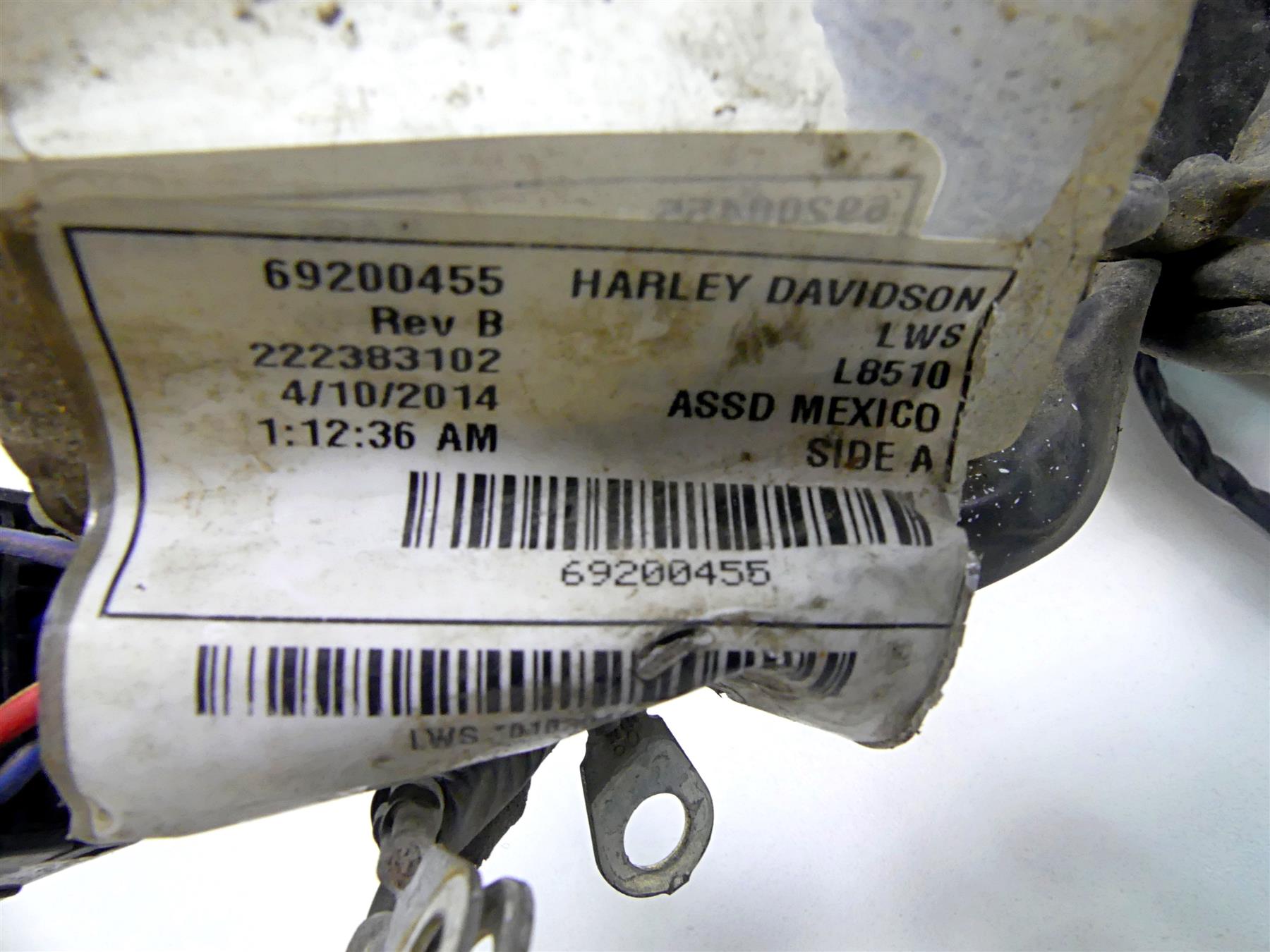 2014 Harley FXDL Dyna Low Rider Main Wiring Harness Loom Non-Abs 71072-12A {{ shop.shopifyCountryName }} - Mototech271