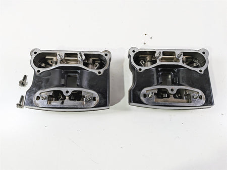 1990 Harley Touring FLHTC Electra Glide Black Rocker Box Valve Covers 17507-85 {{ shop.shopifyCountryName }} - Mototech271