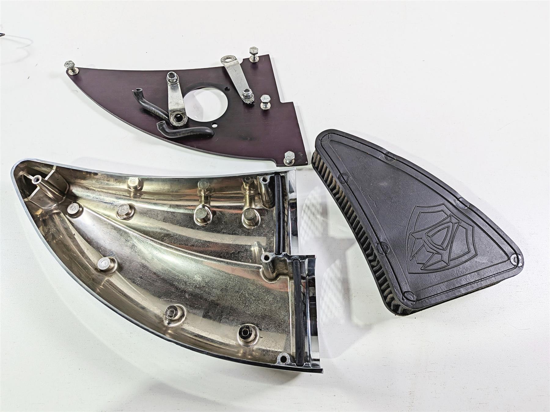 2009 Harley FXCWC Softail Rocker Arlen Ness Double Barrel Air Filter Read 18-952 {{ shop.shopifyCountryName }} - Mototech271