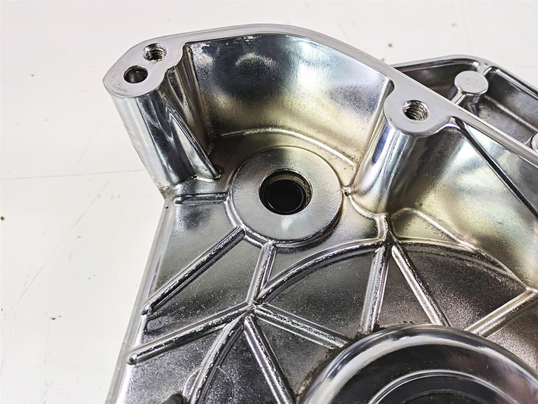 2003 Harley Touring FLHTCUI E-Glide 100th Chrome Inner Primary Cover 60677-01B {{ shop.shopifyCountryName }} - Mototech271