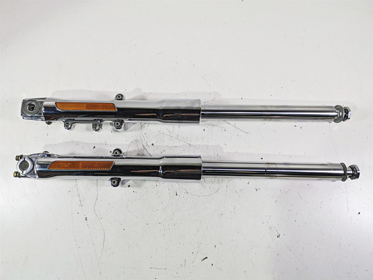 2005 Harley Softail FLSTFSE CVO Fat Boy Straight Chrome Front Fork Set 46310-05 {{ shop.shopifyCountryName }} - Mototech271