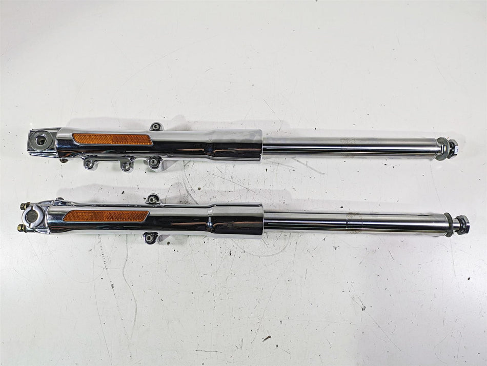2005 Harley Softail FLSTFSE CVO Fat Boy Straight Chrome Front Fork Set 46310-05 {{ shop.shopifyCountryName }} - Mototech271