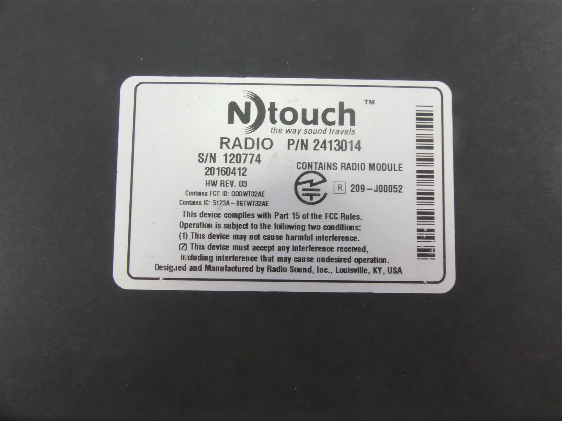 2016 Indian Chieftain Dark Horse Ntouch Audio Radio Module Unit 2413014 {{ shop.shopifyCountryName }} - Mototech271