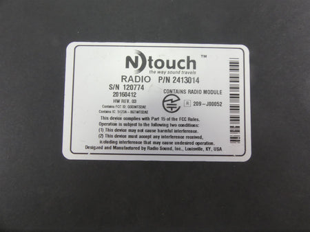 2016 Indian Chieftain Dark Horse Ntouch Audio Radio Module Unit 2413014 {{ shop.shopifyCountryName }} - Mototech271
