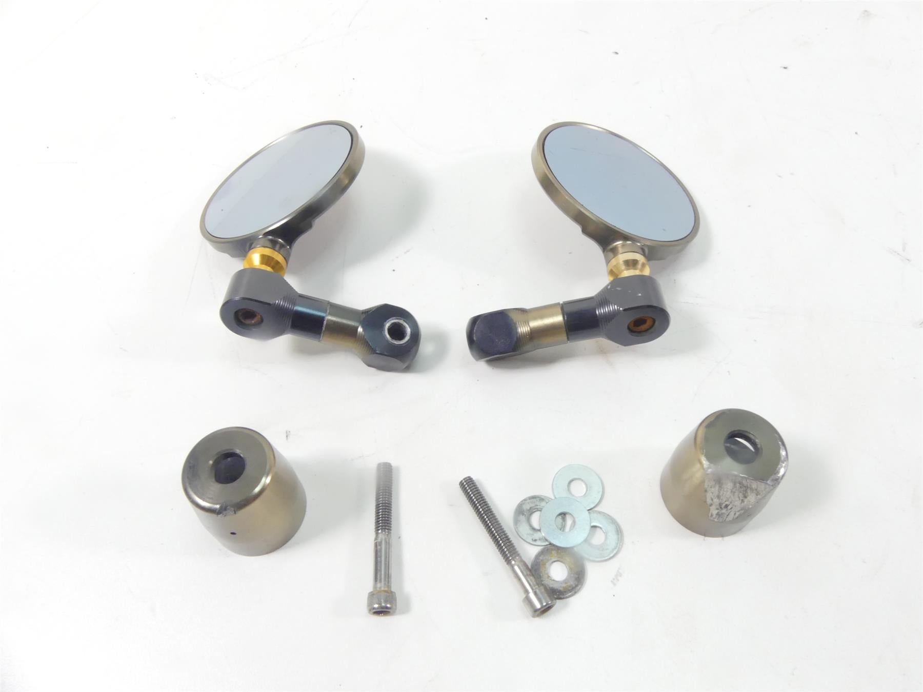 2008 Ducati 1098 S Aftermarket Handlebar End Tip Rear View Mirror Set {{ shop.shopifyCountryName }} - Mototech271