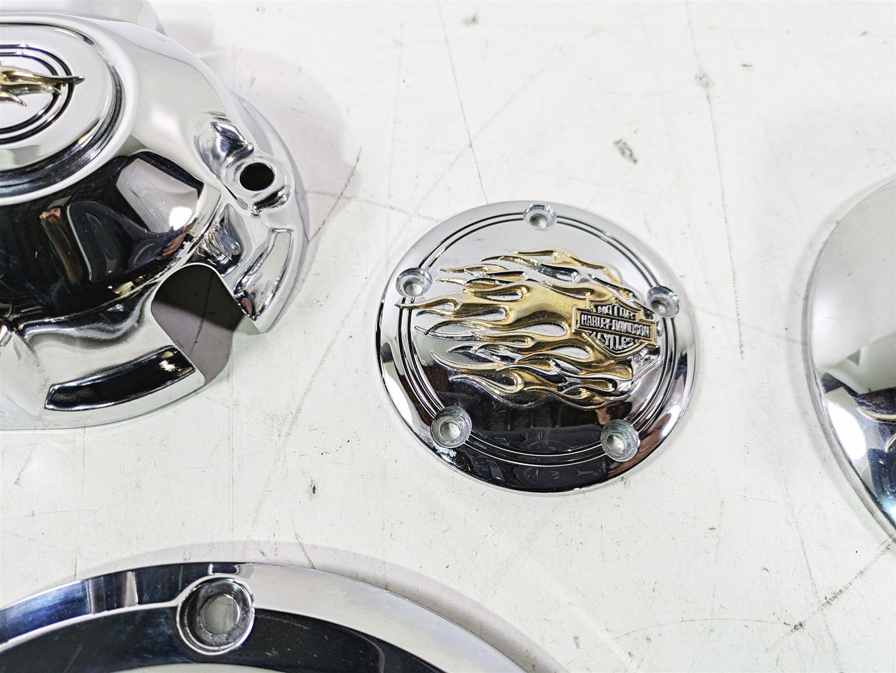 2015 Harley Touring FLHTKL E -Glide Low Gold Flames Chrome Cover Set 61319-09 {{ shop.shopifyCountryName }} - Mototech271