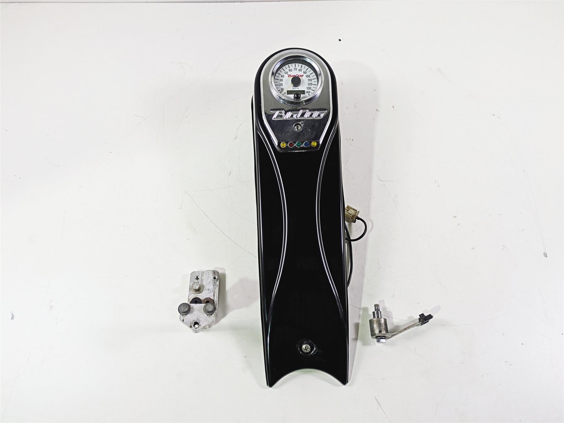 2002 Big Dog Pitbull Speedometer Gauge & Mount Tank Panel Set 15K