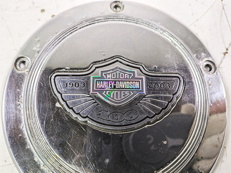 2003 Harley Touring FLHTCUI E-Glide 100th Chrome Derby Cover 25001-03 {{ shop.shopifyCountryName }} - Mototech271