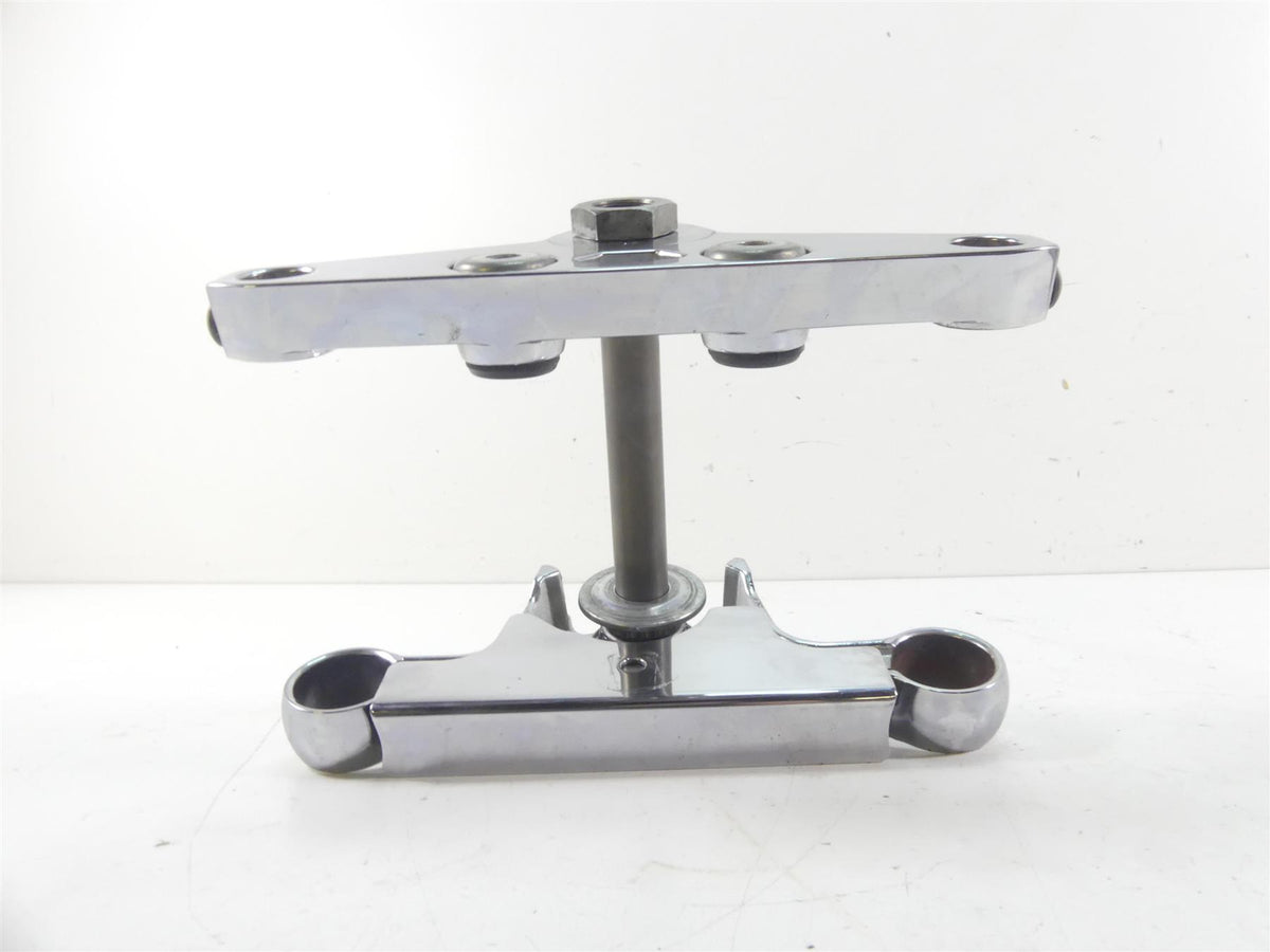 2008 Harley Softail FXSTB Night Train 41mm Chrome Triple Tree Set 45640-00A {{ shop.shopifyCountryName }} - Mototech271