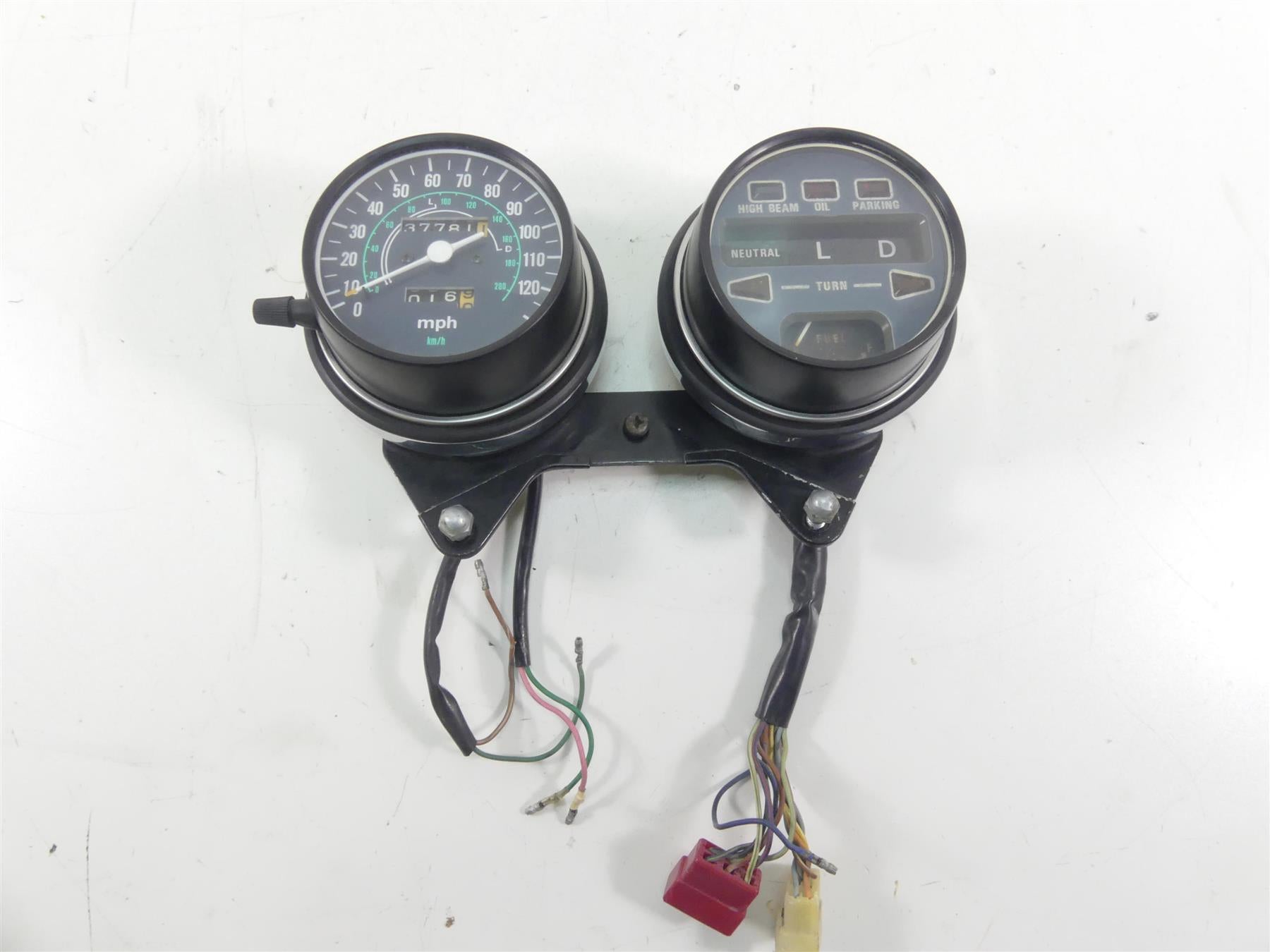 1977 Honda CB750 A Four Hondamatic Speedometer Gauges 37K Set 37200-393-771 {{ shop.shopifyCountryName }} - Mototech271