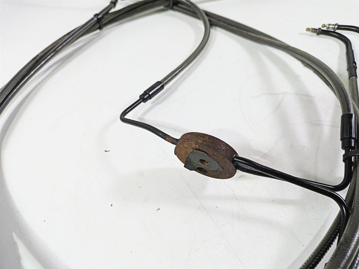 2014 Harley FXDL Dyna Low Rider Aftermarket Long Clutch Cable & Brake Line Set {{ shop.shopifyCountryName }} - Mototech271