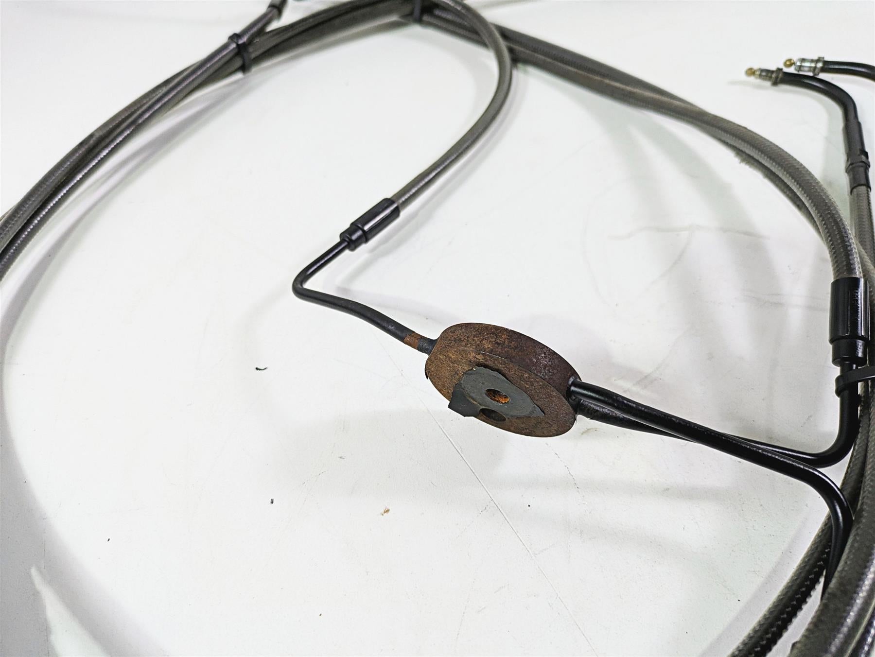 2014 Harley FXDL Dyna Low Rider Aftermarket Long Clutch Cable & Brake Line Set {{ shop.shopifyCountryName }} - Mototech271