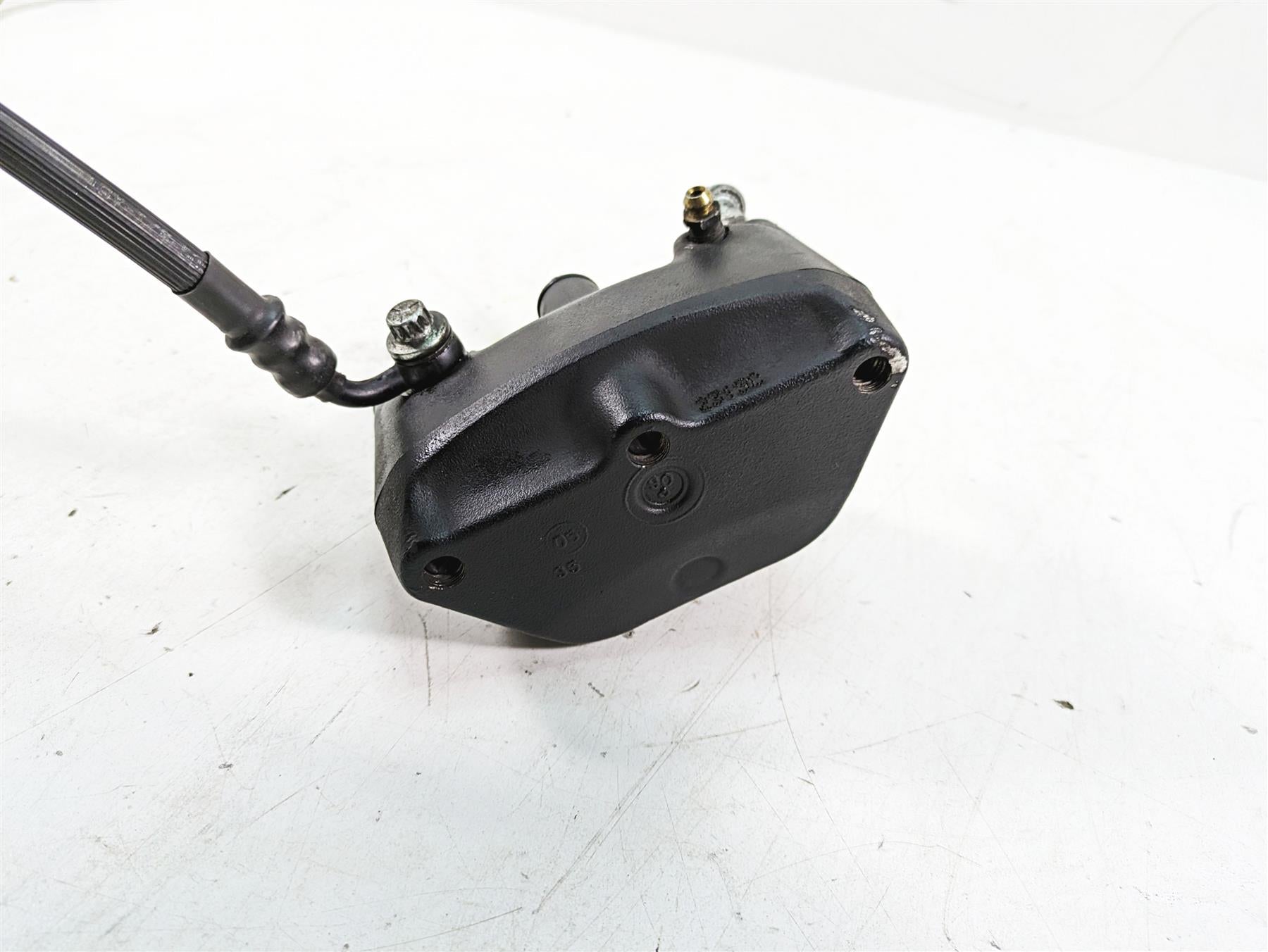 2006 Harley FLSTI Softail Heritage Front Brake Caliper + Line 44046-00D {{ shop.shopifyCountryName }} - Mototech271