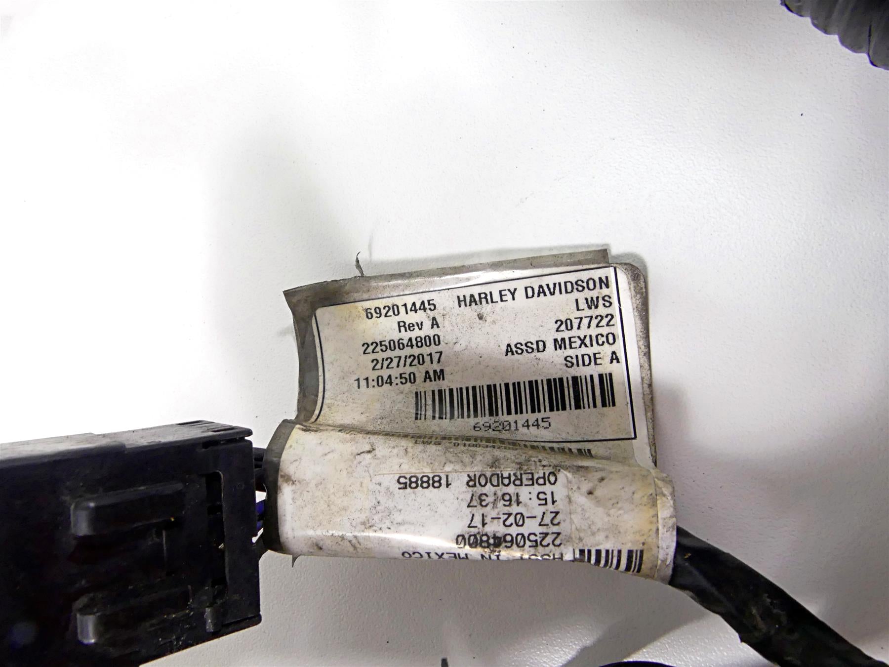 2017 Harley Dyna FXDB Street Bob Main Non Abs Wiring Harness Loom 69200444 {{ shop.shopifyCountryName }} - Mototech271