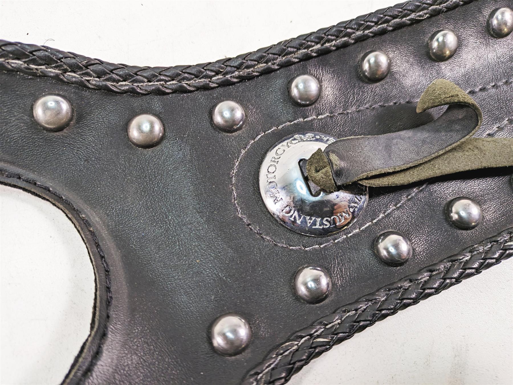 2000 Harley Dyna FXDL Low Rider Studded Leather Tank Cover Pad {{ shop.shopifyCountryName }} - Mototech271