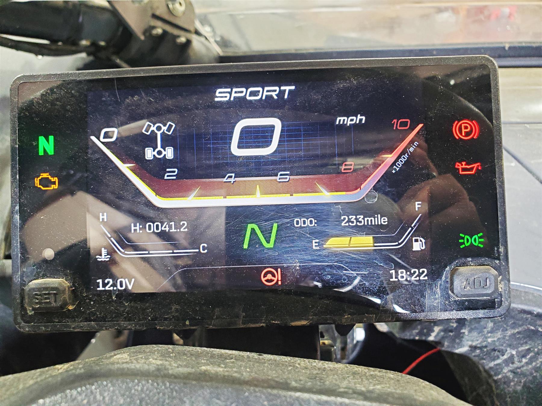 2022 CFMoto Zforce 950 Sport Speedometer Gauges Instrument 233mi 5BYV-171000 {{ shop.shopifyCountryName }} - Mototech271