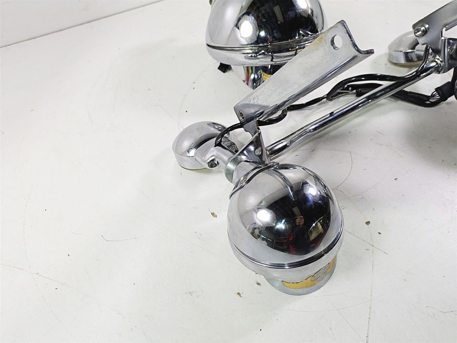 2008 Harley FLSTC 105TH Softail Heritage Led Headlight Spot Light Set 69748-05B {{ shop.shopifyCountryName }} - Mototech271