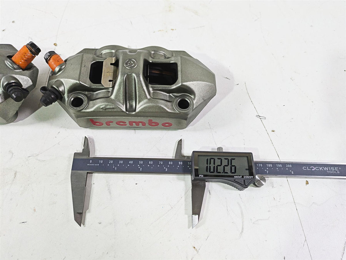 2008 Ducati SBK 1098 S Brembo Front Brake Caliper 100mm Set 61040901A 61040911A {{ shop.shopifyCountryName }} - Mototech271