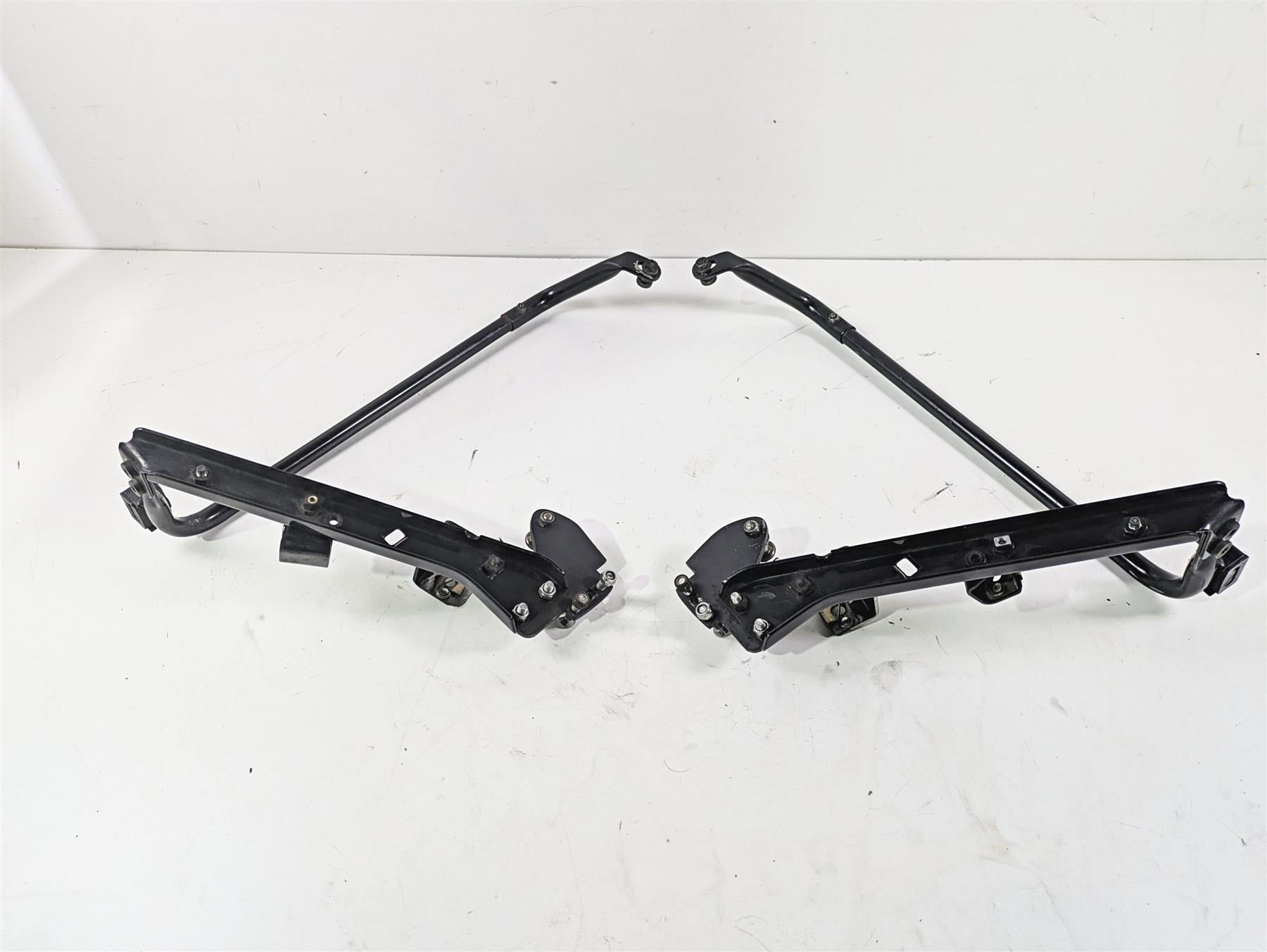2001 Harley Touring FLHX Street Glide Rear Black Saddle Bag Rack Support Set {{ shop.shopifyCountryName }} - Mototech271