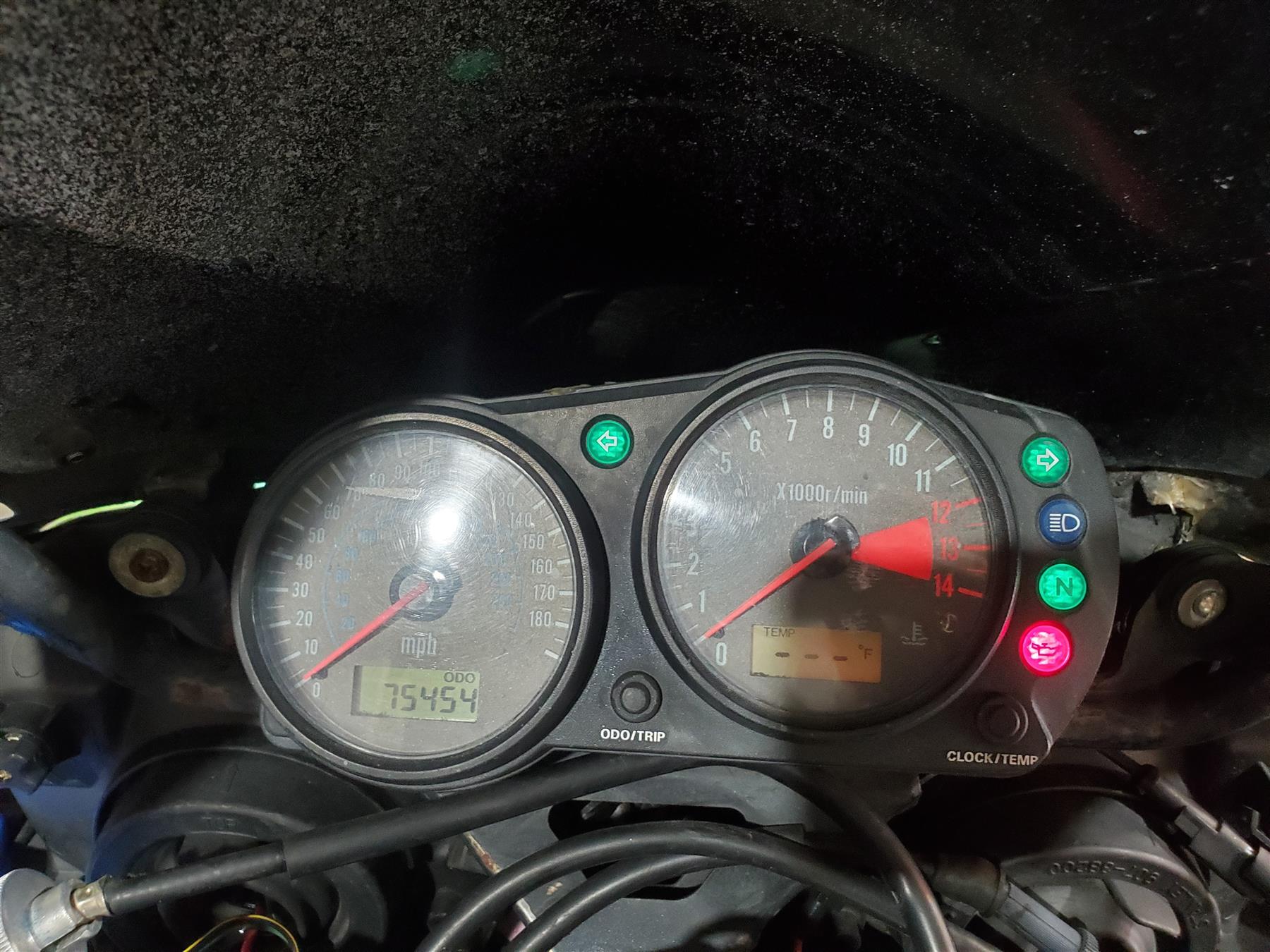 2003 Kawasaki ZX9R Ninja Gauges Speedometer 75K Instrument Cluster 28011-1219 {{ shop.shopifyCountryName }} - Mototech271