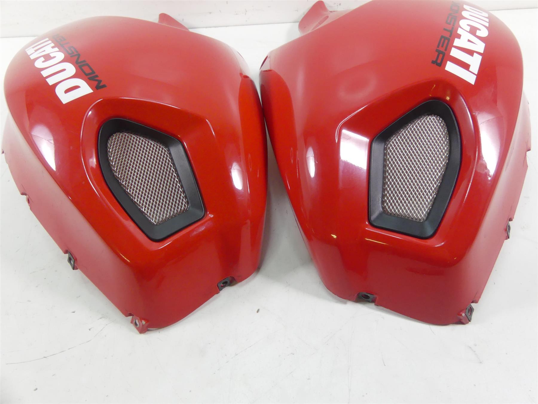 2009 Ducati Monster 1100 S Red Left Right Fuel Tank Cover Fairing Set 48012591D {{ shop.shopifyCountryName }} - Mototech271