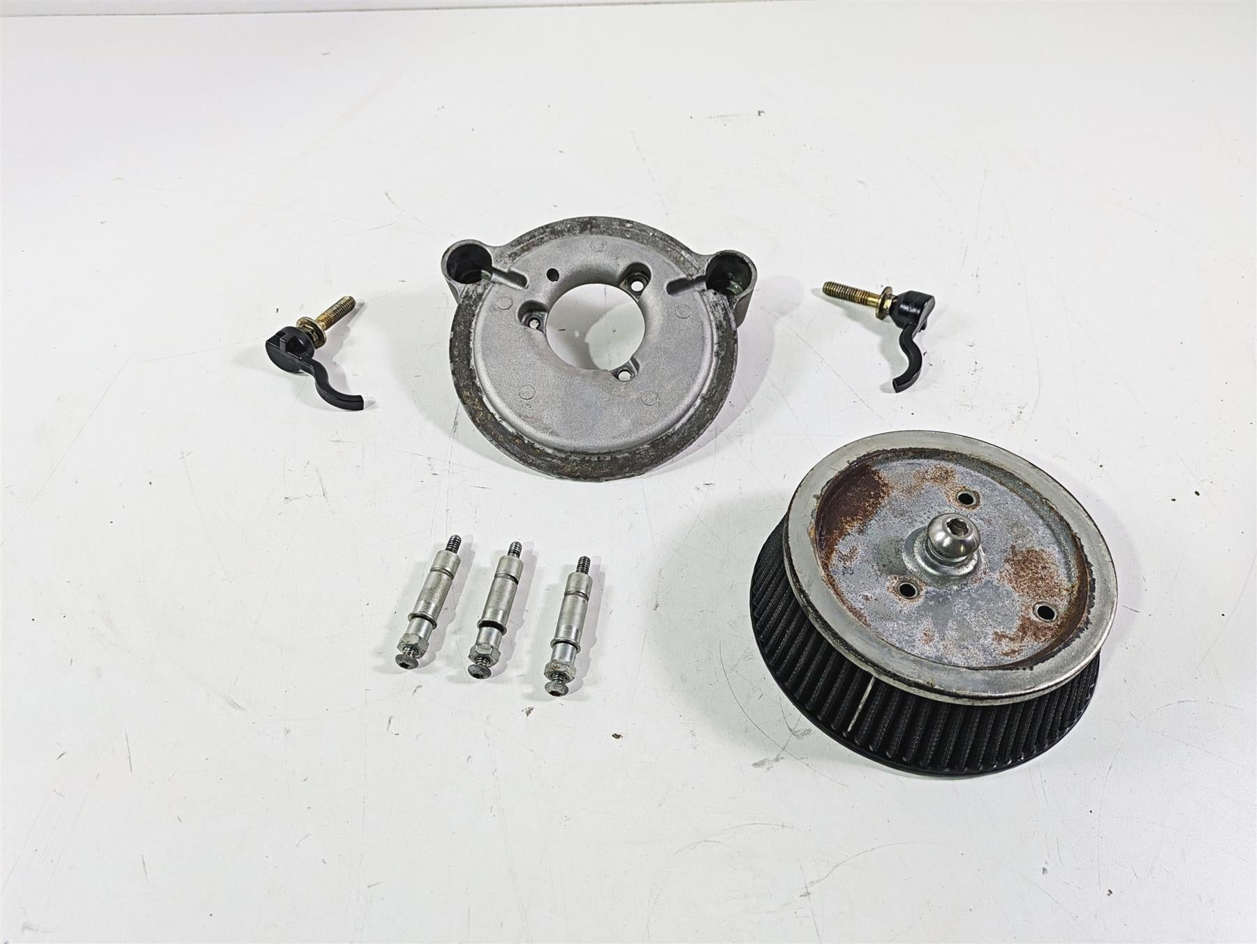 2008 Harley FLSTSB Cross Bones Air Cleaner Breather Filter Mount 29478-05A {{ shop.shopifyCountryName }} - Mototech271