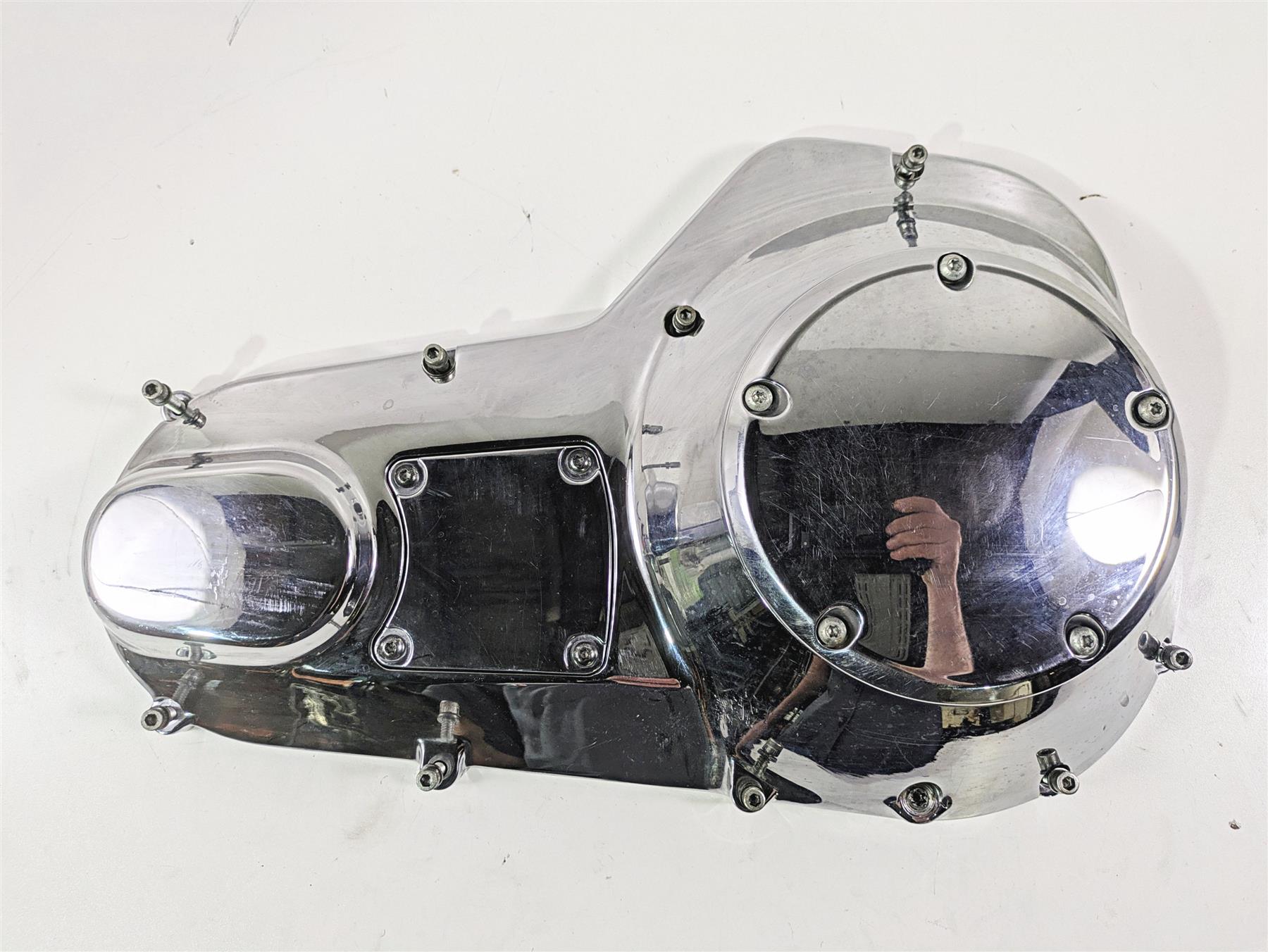 1999 Harley Touring FLHTCUI E-Glide Outer Primary Drive Clutch Cover 60685-99 {{ shop.shopifyCountryName }} - Mototech271