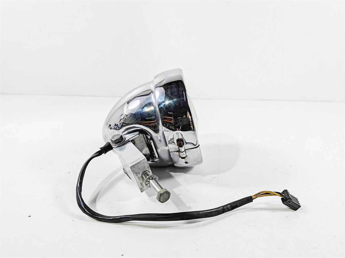 2008 Harley FXDSE CVO Dyna Headlight Head Light & Bracket 69691-06B 68297-05B-Mototech271