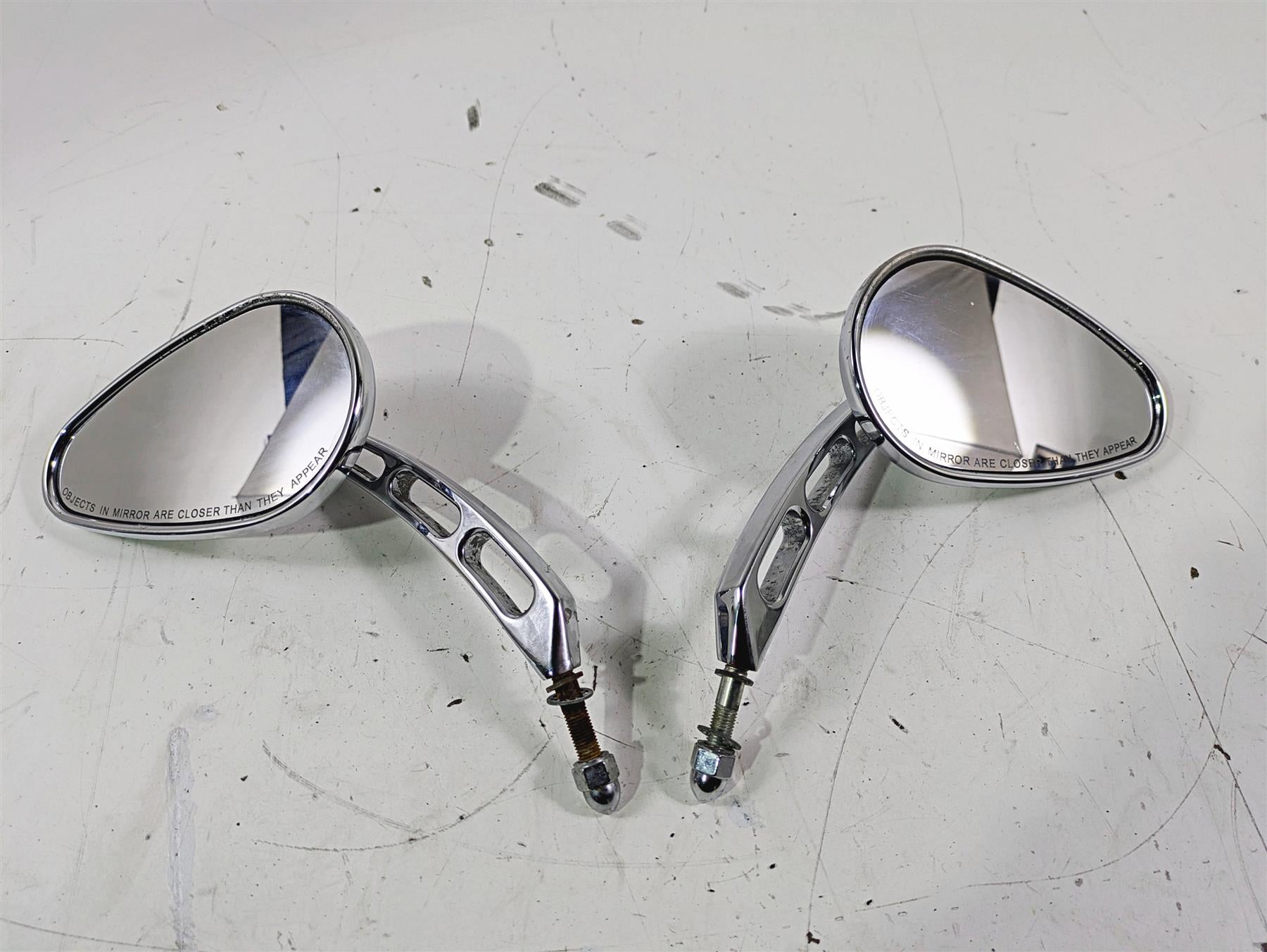 2007 Harley Touring FLHTCU SE CVO E-Glide Chrome Mirror Set - Pits 91951-07 {{ shop.shopifyCountryName }} - Mototech271