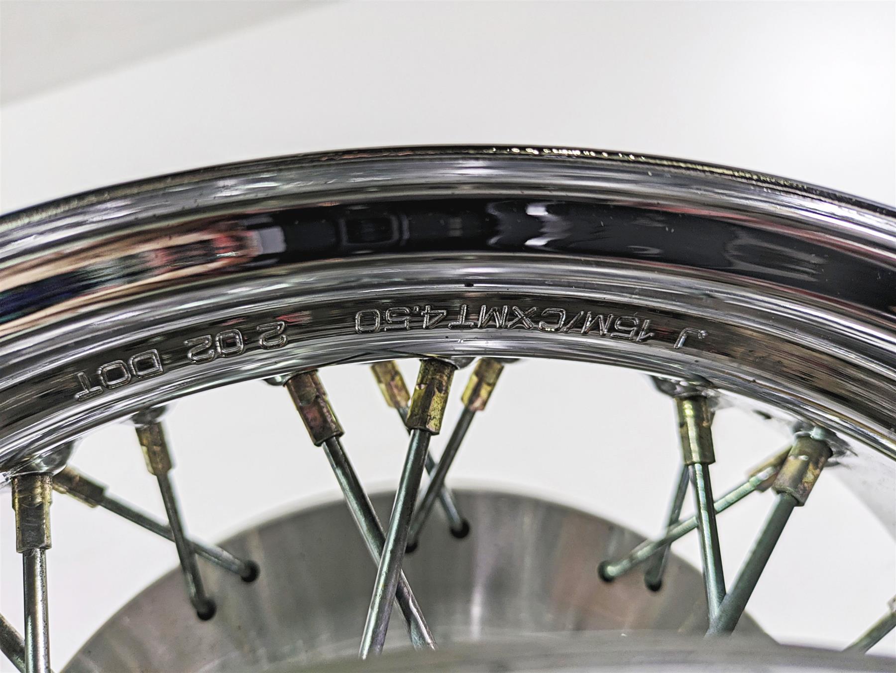 2002 Honda VTX1800 Retro Straight 15x4.5 Spoke Rear Wheel Rim 42650-MCV-A11 {{ shop.shopifyCountryName }} - Mototech271