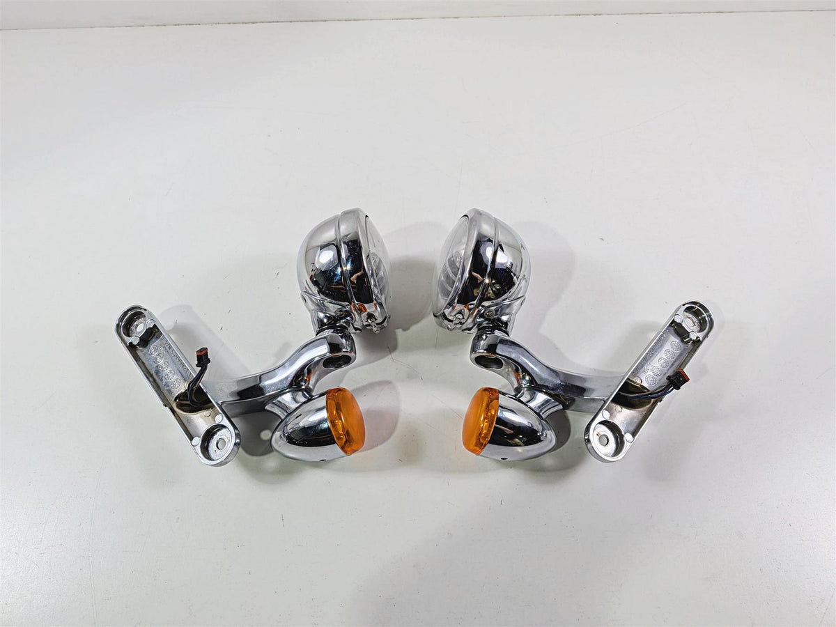 2014 Harley Touring FLHTK Electra Glide Front Spot Light Blinker Set 68000021 68000022-Mototech271