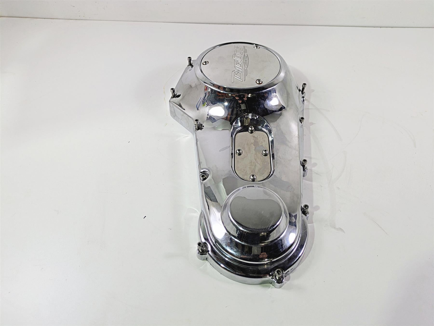 2002 Big Dog Pitbull Chrome Outer Primary Drive Clutch & Derby Cover {{ shop.shopifyCountryName }} - Mototech271