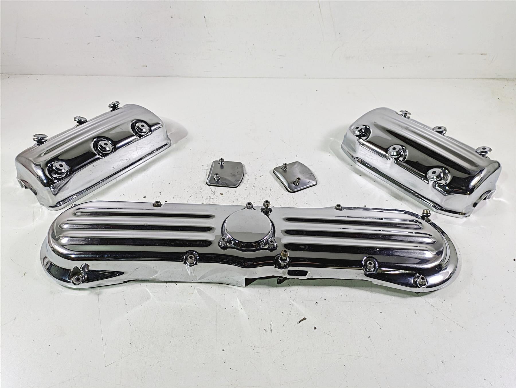 1998 Honda GL1500 Valkyrie Tour Chrome Cylinder Timing Cover Set 11511-MZ0-000