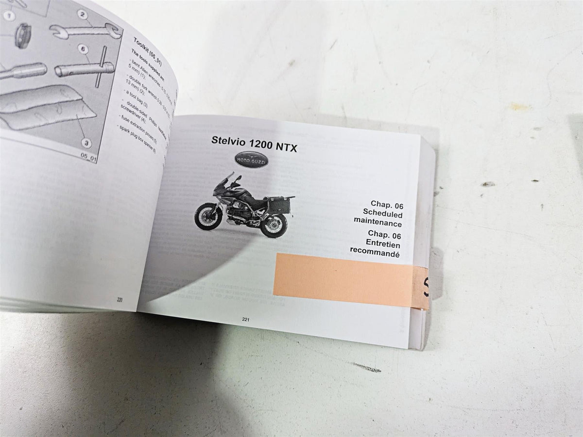 2016 Moto Guzzi Stelvio 1200 8V NTX Owners Manual Booklet GU00979748 B043198 {{ shop.shopifyCountryName }} - Mototech271