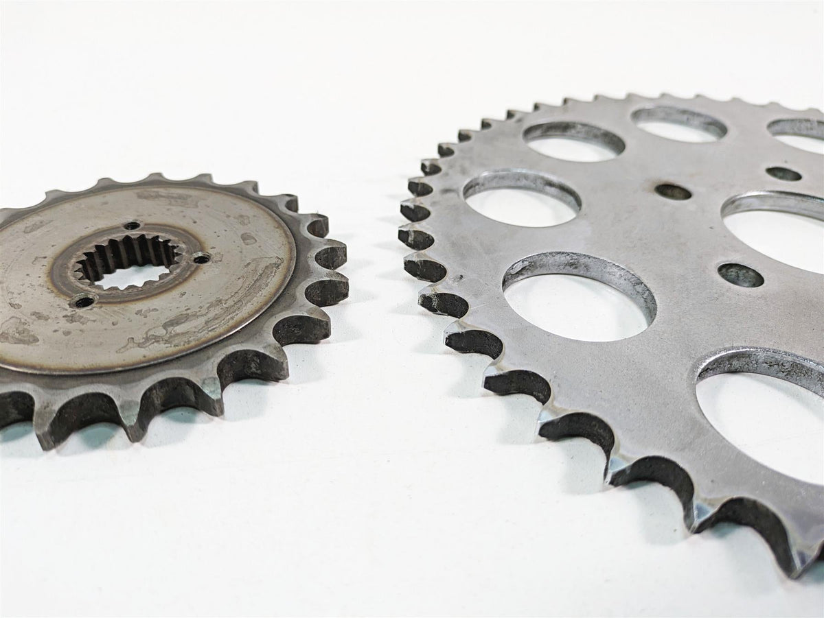 1986 Harley Sportster XLH 883 Front & Rear Drive Sprocket Set 35208-84 41470-86 {{ shop.shopifyCountryName }} - Mototech271