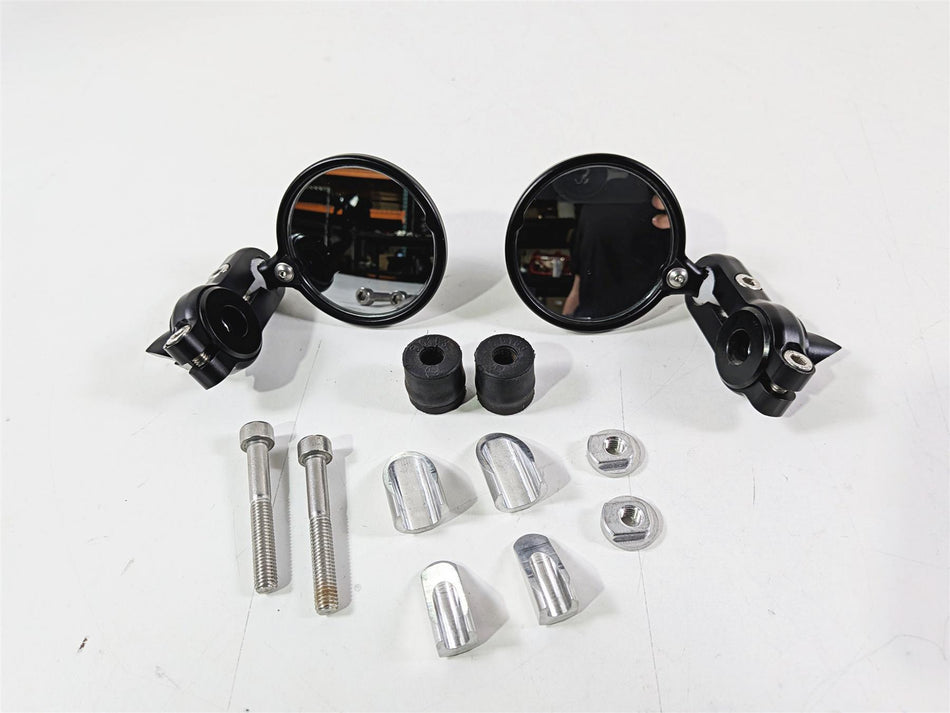 2016 Mv Agusta F3 800 RR Black CRG Bar End Round Rear View Mirror Set-Mototech271