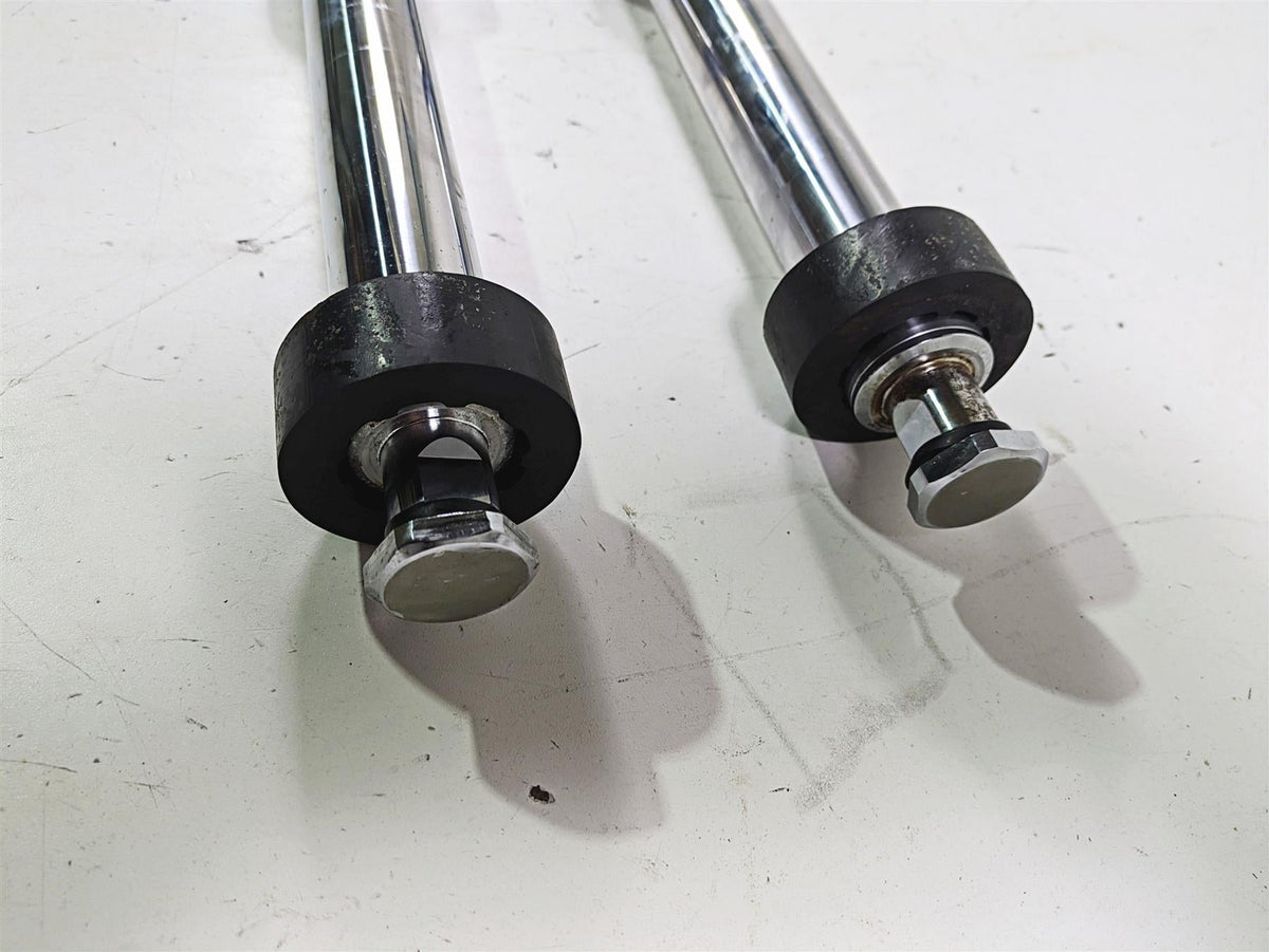 2003 Harley Touring FLHTCUI 100TH E-Glide Chrome Front Fork Set 41mm 46495-02A {{ shop.shopifyCountryName }} - Mototech271
