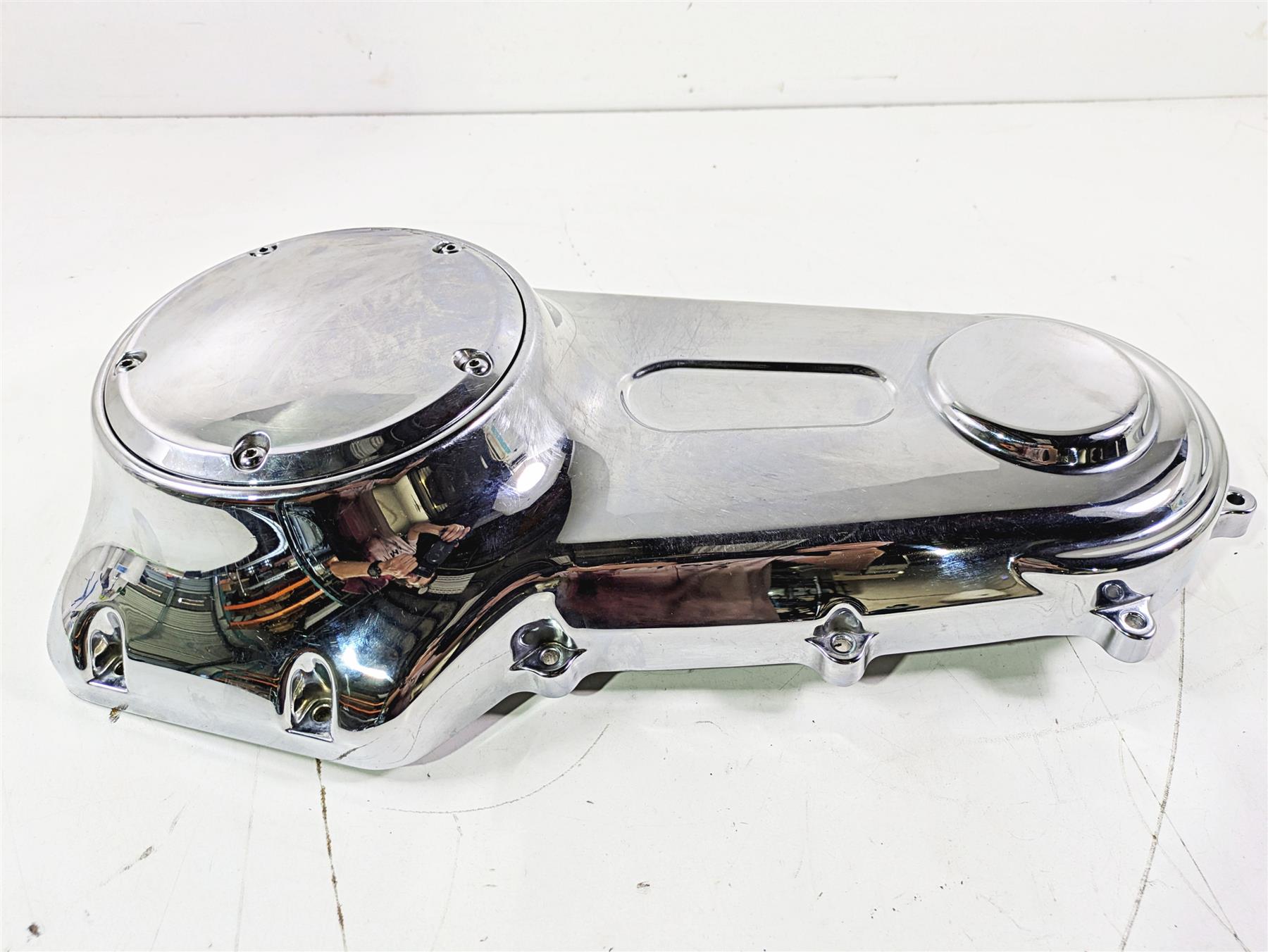 2008 Harley FLSTC 105TH Softail Heritage Outer Primary Clutch Cover 60784-06 {{ shop.shopifyCountryName }} - Mototech271