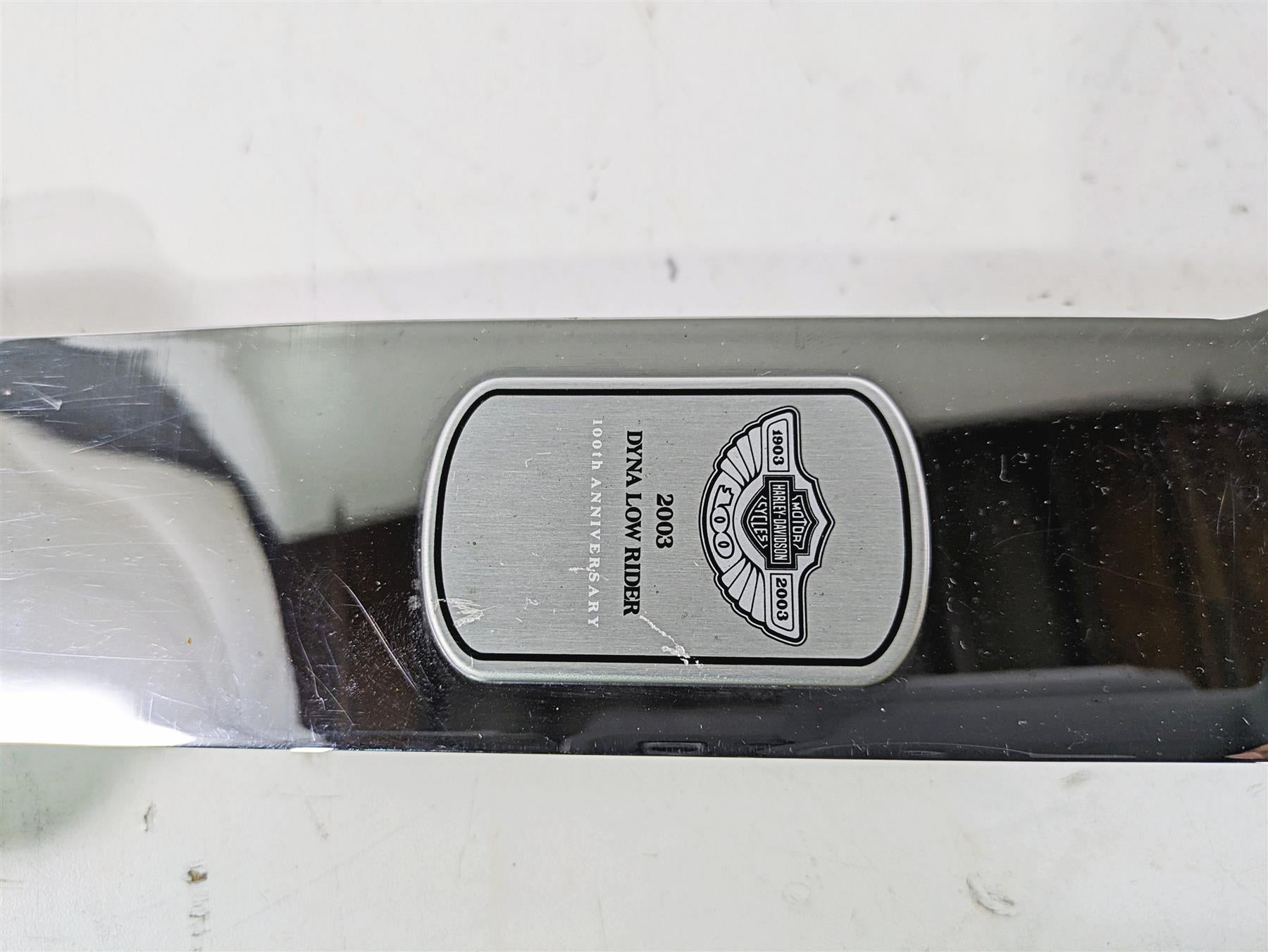 2003 Harley Dyna FXDL Low Rider 100TH Tank Dash Chrome Cover & Emblem 61244-02 {{ shop.shopifyCountryName }} - Mototech271